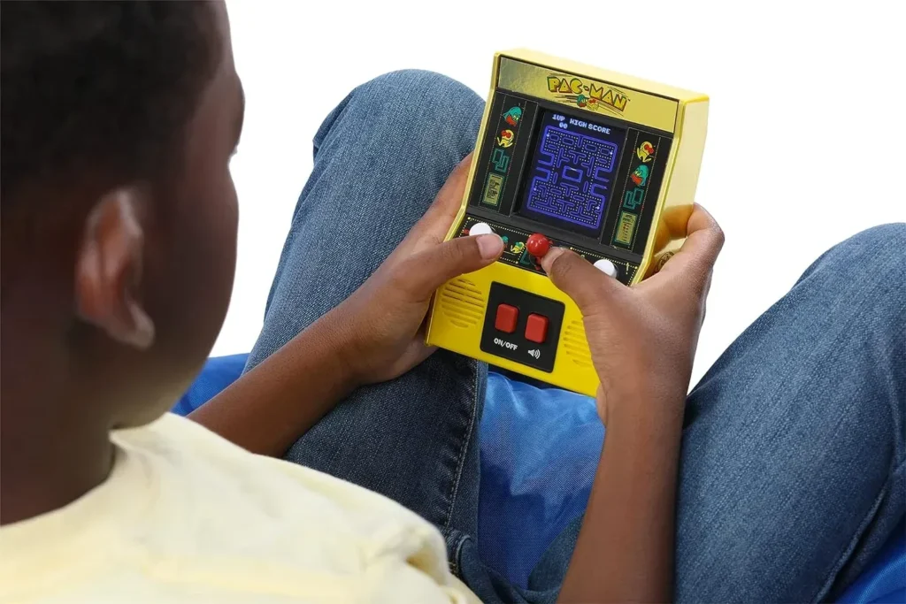 Basic Fun Arcade Classics - Pac-Man Color LCD Retro Mini Arcade Game , Yellow