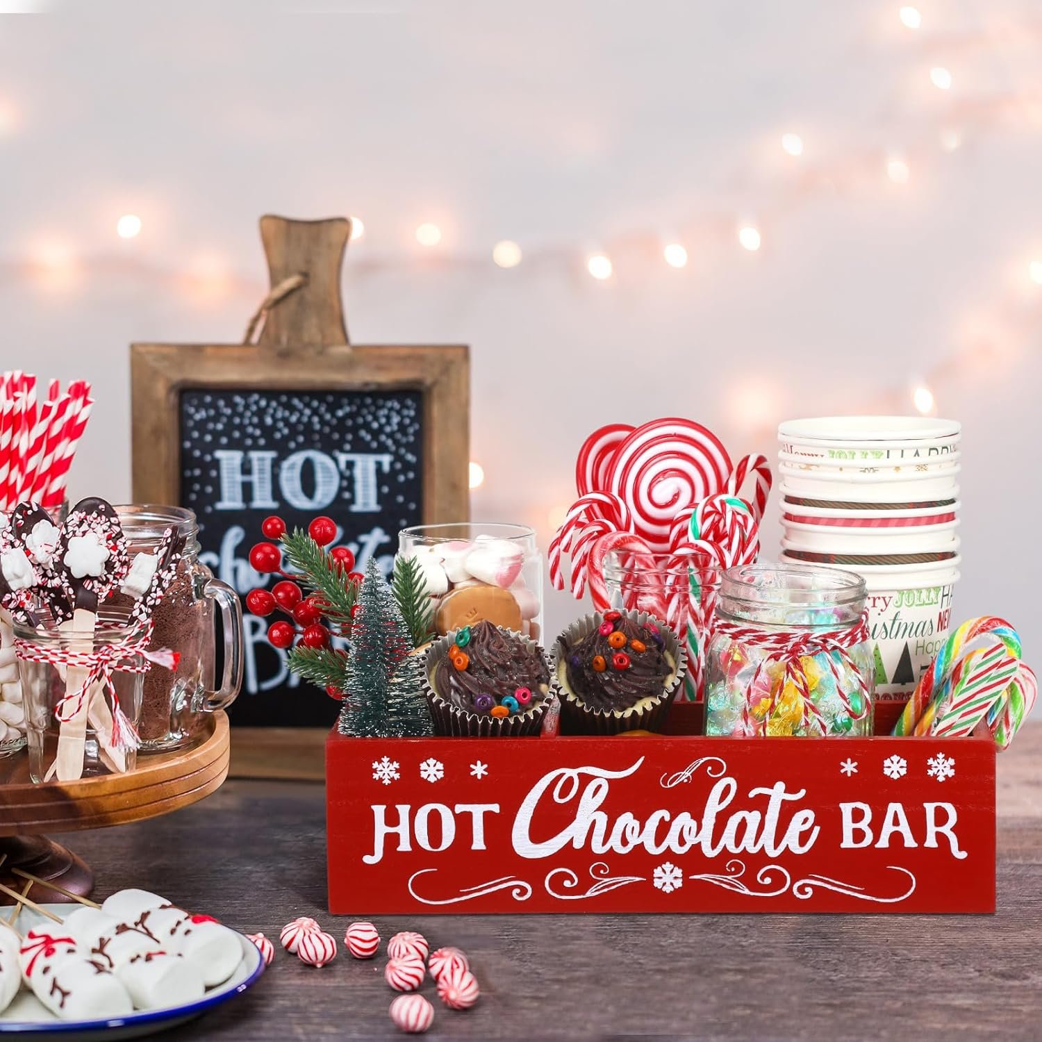 Geetery Christmas Hot Cocoa Bar Wood Station Organizer Review