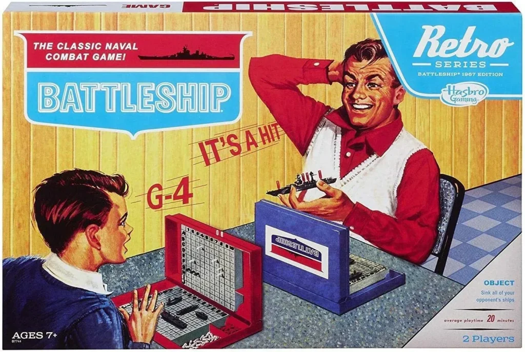 Hasbro Gaming Battleship Game Retro Series 1967 Edition