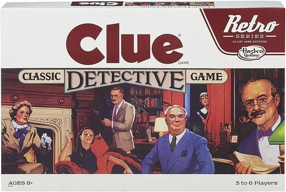 Hasbro Gaming Retro Series Clue 1986 Edition Game