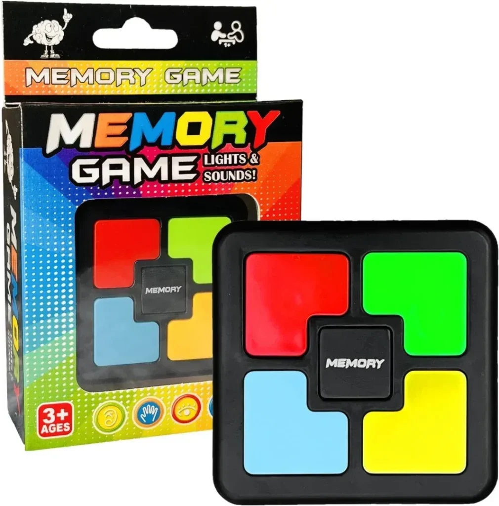 Light Up Memory Game Handheld Electronic Toys Color Memorizing Classic Board Games Quiz Game with Lights and Sounds