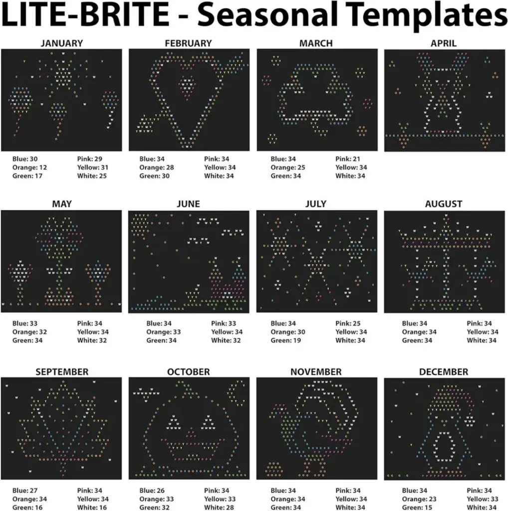 Lite-Brite Ultimate Value Retro Toy, 240 Pegs, 12 Seasonal Templates, Pouch, Gift for Girls and Boys, Ages 4, 5,6,7,8,9,10 Amazon Exclusive, Light up Creative Activity Toy, Educational Stem Learning