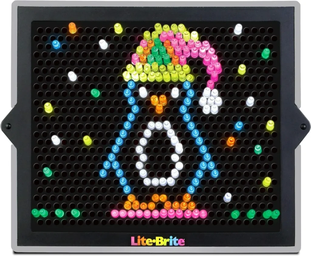 Lite-Brite Ultimate Value Retro Toy, 240 Pegs, 12 Seasonal Templates, Pouch, Gift for Girls and Boys, Ages 4, 5,6,7,8,9,10 Amazon Exclusive, Light up Creative Activity Toy, Educational Stem Learning