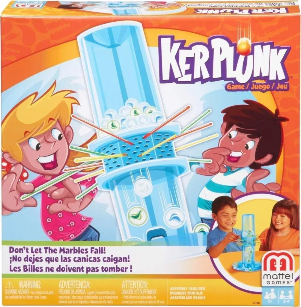 Mattel Games Kerplunk Kids Game, Family Game for Kids  Adults with Simple Rules, DonT Let the Marbles Fall for 2-4 Players