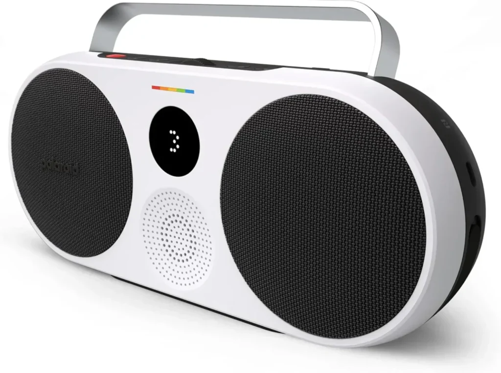 Polaroid P3 Music Player (Black) - Retro-Futuristic Boombox Wireless Bluetooth Speaker Rechargeable with Dual Stereo Pairing