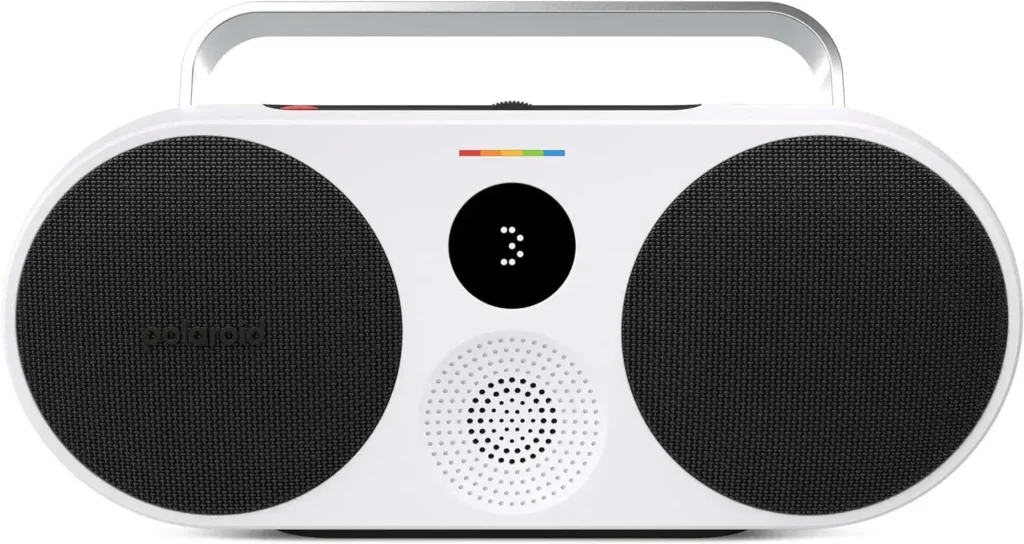 Polaroid P3 Music Player (Black) - Retro-Futuristic Boombox Wireless Bluetooth Speaker Rechargeable with Dual Stereo Pairing