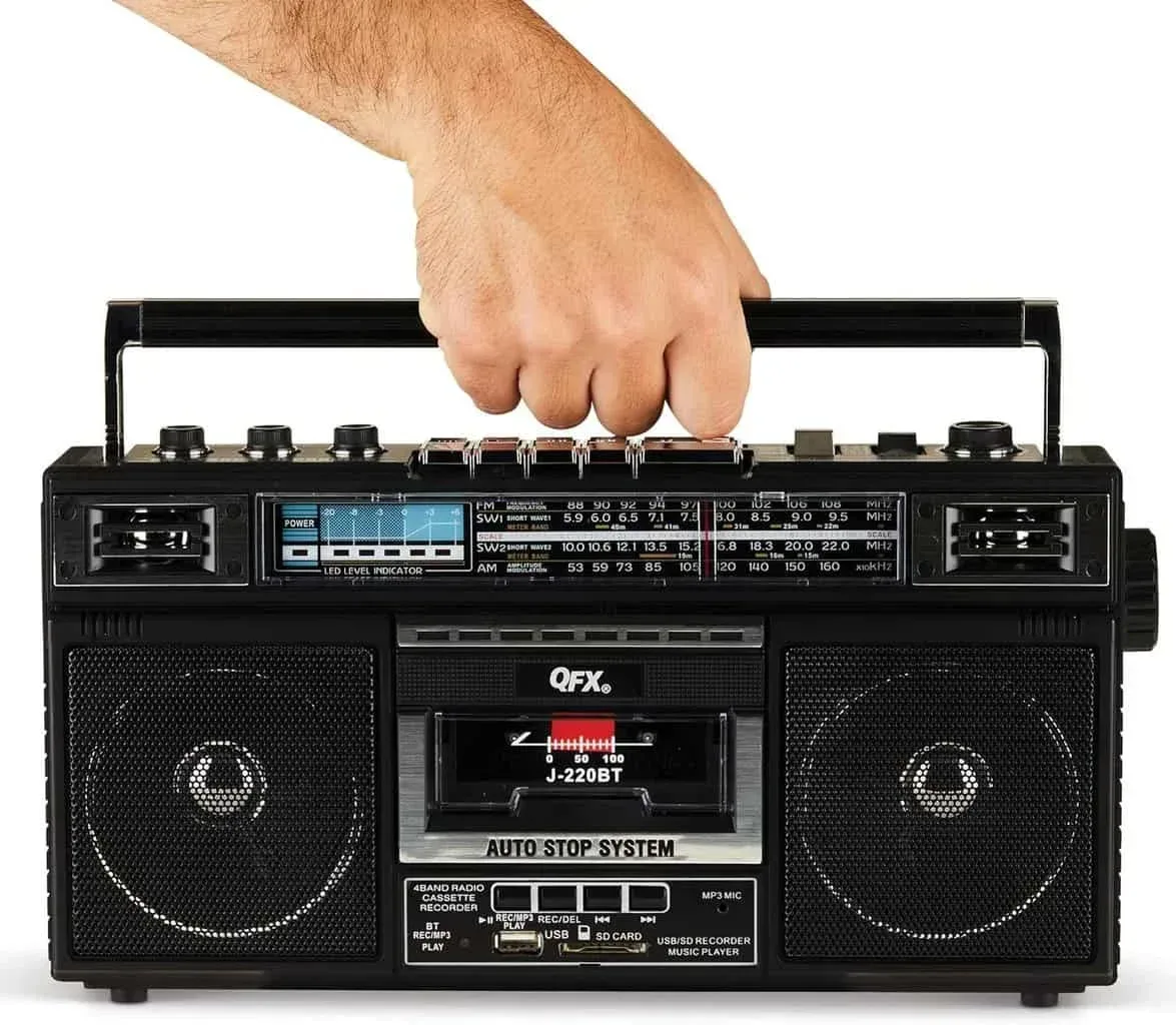 QFX J-220BT Boombox MP3 Conversion from Radio to Cassette Review