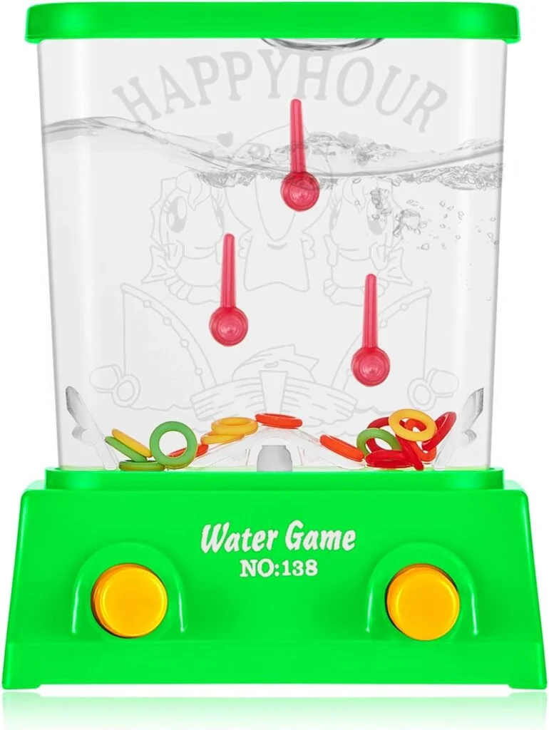 Sumind Handheld Water Game Mini Arcade Water Ring Game Water Tables for Beach Toys Party Retro Pastime Toys for Kids and Adults