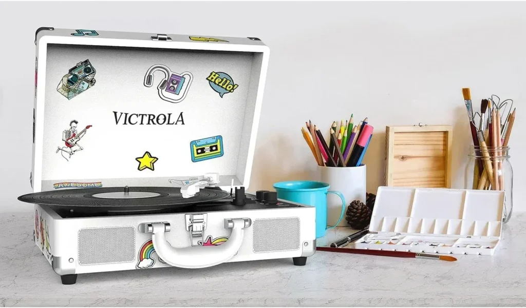 Victrola Journey+ Bluetooth Suitcase Record Player, Black (VSC-400SB-BLK-SDF)
