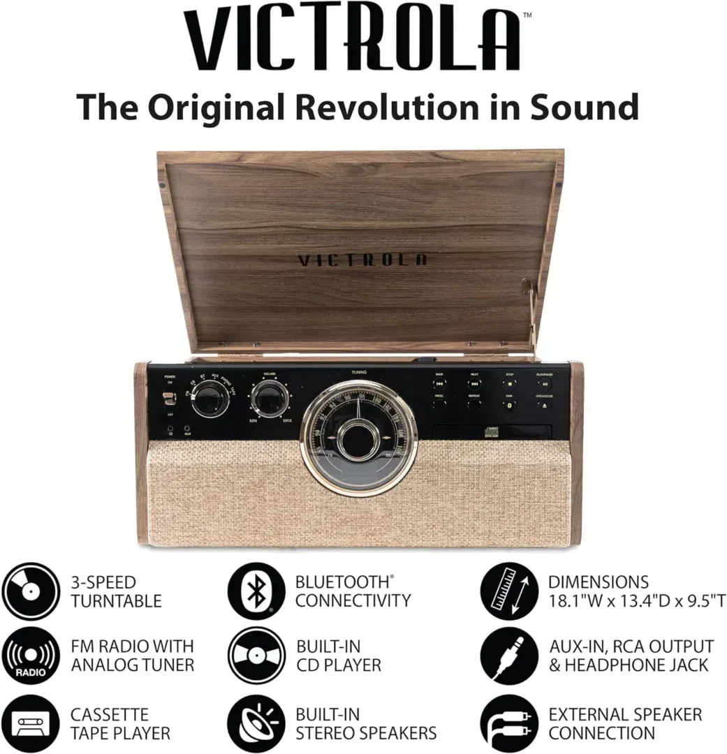 Victrola VTA-270B-FNT Empire Bluetooth 6 In 1 Music Center Review