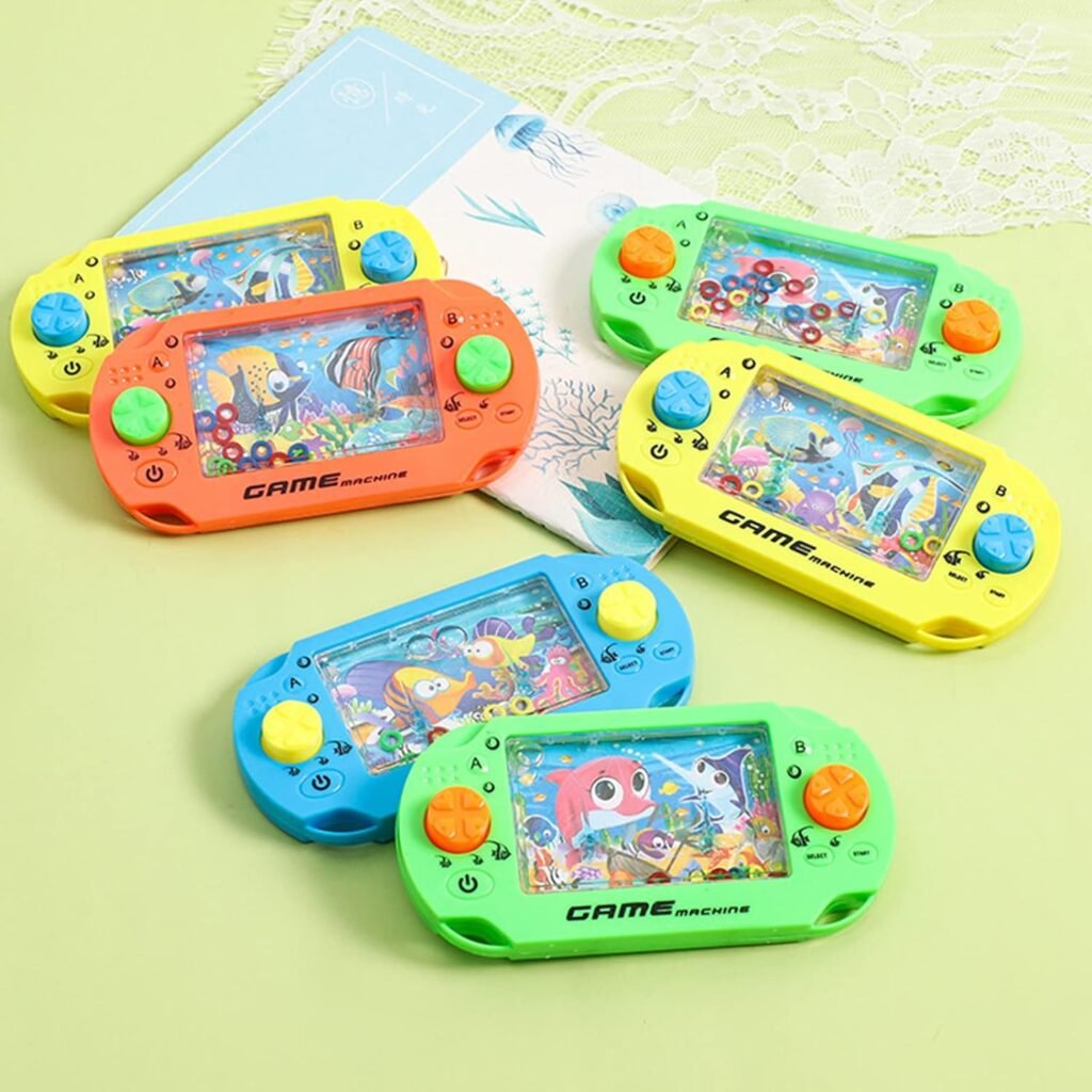 3 Pcs Handheld Water Games, Water Game Animal Toys for Kids, Nostalgic Childhood Retro Toy Game Machine, Water Ring to-ss Handheld Games, Travel Games for Kids Games Party Favor, Random Color