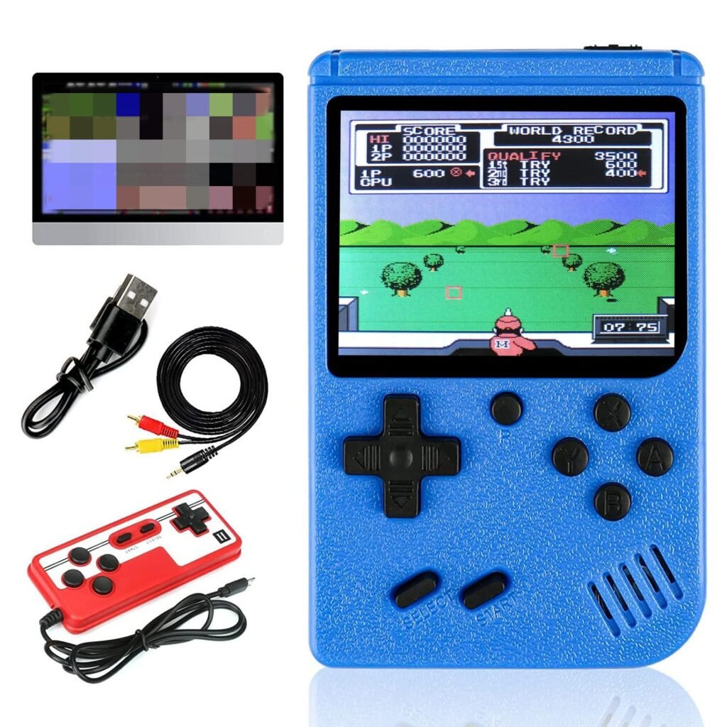 Handheld Game for Children, Portable Retro Video Game with 500 Classic FC Games 2.8-Inch Color Screen, Retro Mini Game, Support TV Connection  Two Players