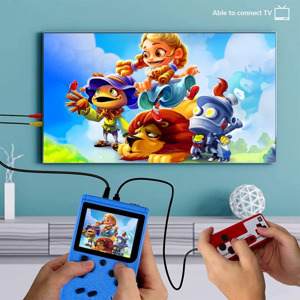 Handheld Game for Children, Portable Retro Video Game with 500 Classic FC Games 2.8-Inch Color Screen, Retro Mini Game, Support TV Connection  Two Players