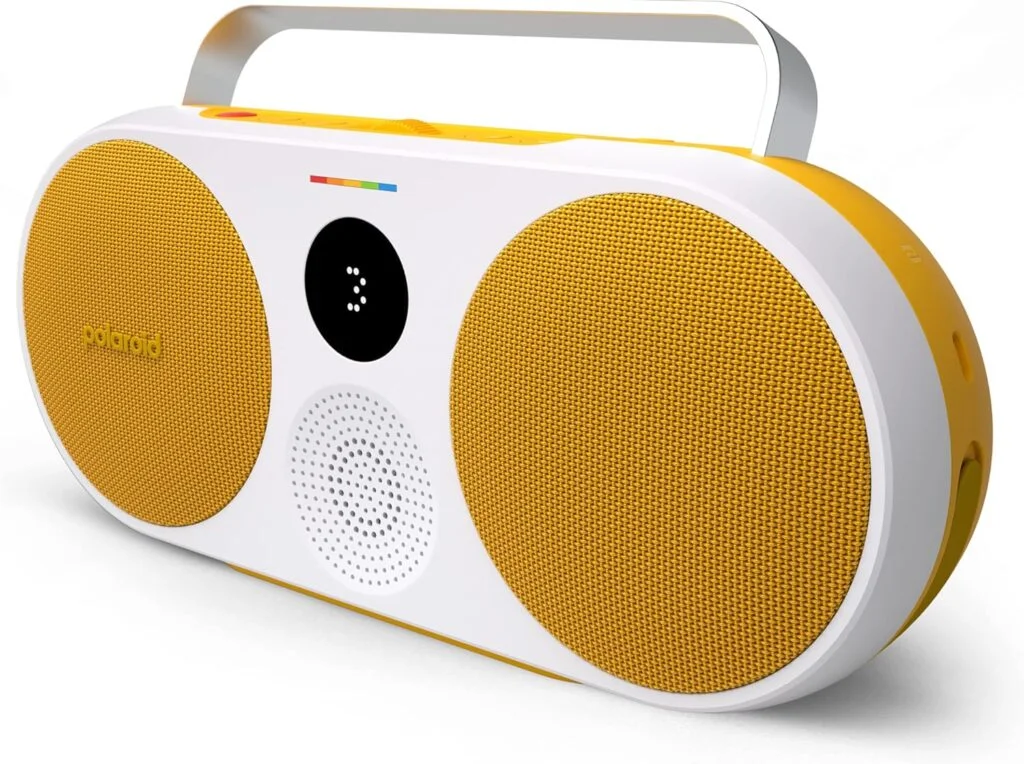 Polaroid P3 Music Player (Yellow) - Retro-Futuristic Boombox Wireless Bluetooth Speaker Rechargeable with Dual Stereo Pairing