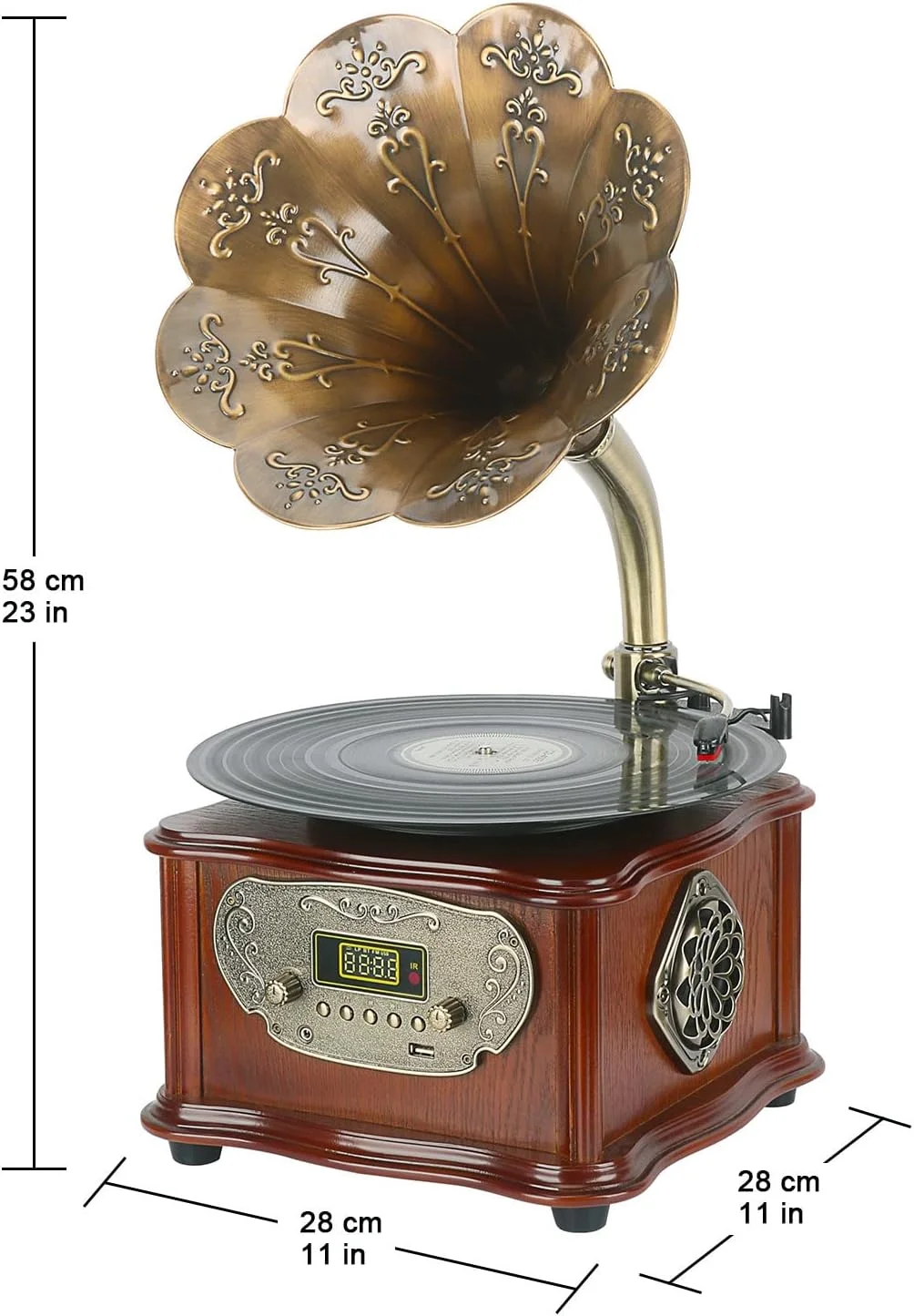 Vintage Phonograph Gramophone Vinyl Record Player Review